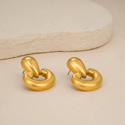 Sculpted Gold Statement Earrings