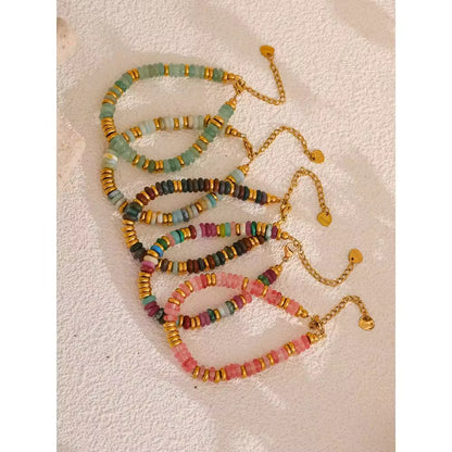 Colorful Beaded Chain Bracelet