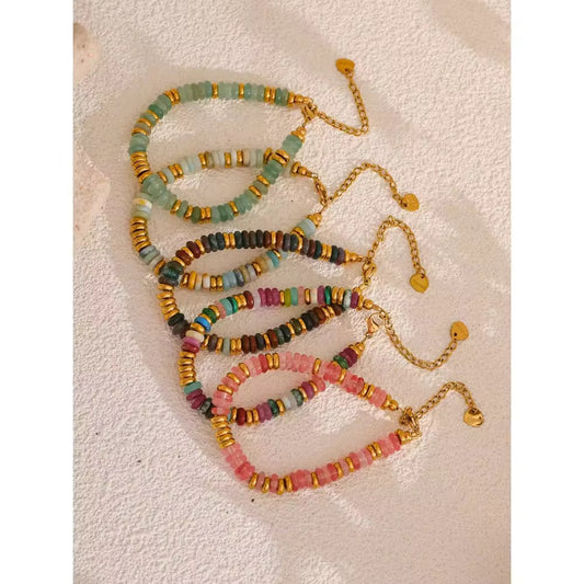 Colorful Beaded Chain Bracelet