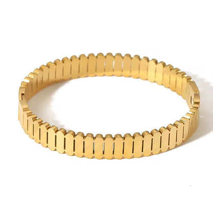 Gold Stretch Link Bracelet