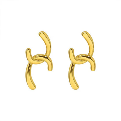 Gold Linked Drop Earrings