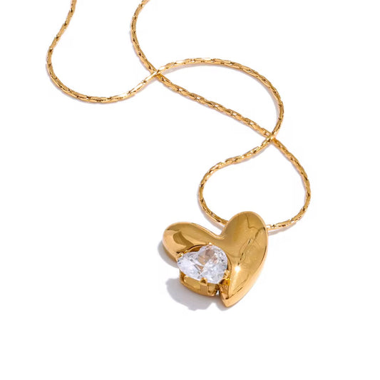 Amora Crystal Heart Necklace