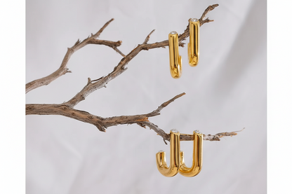 Bold Gold U-Hoop Earrings