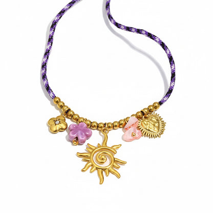 Celestial Sun Charm Jewelry Set