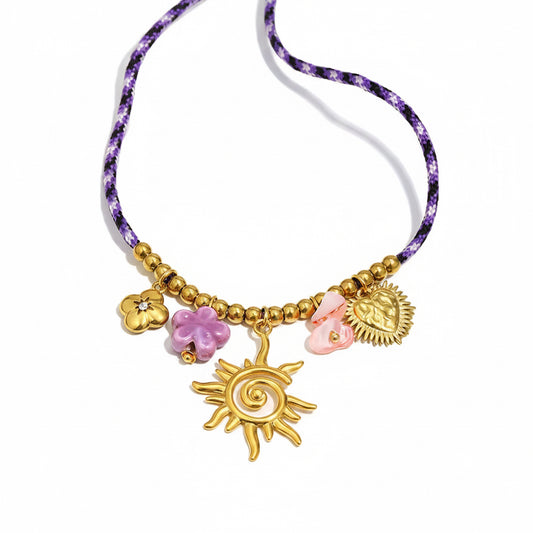 Celestial Sun Charm Jewelry Set