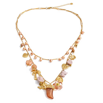 Blush Charm Layered Necklace