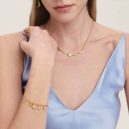 Luxury Sun & Moon Layered Necklace