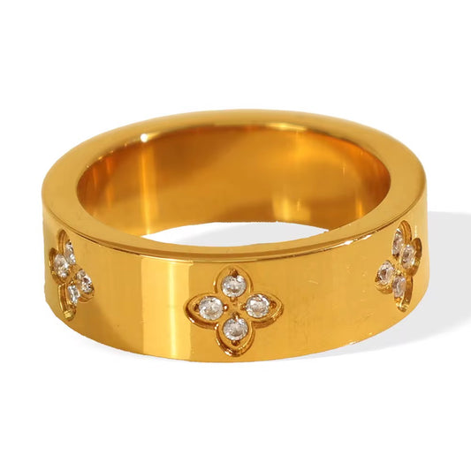 Golden Bloom Band Ring