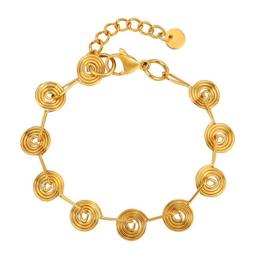 Spiral Disc Link Bracelet