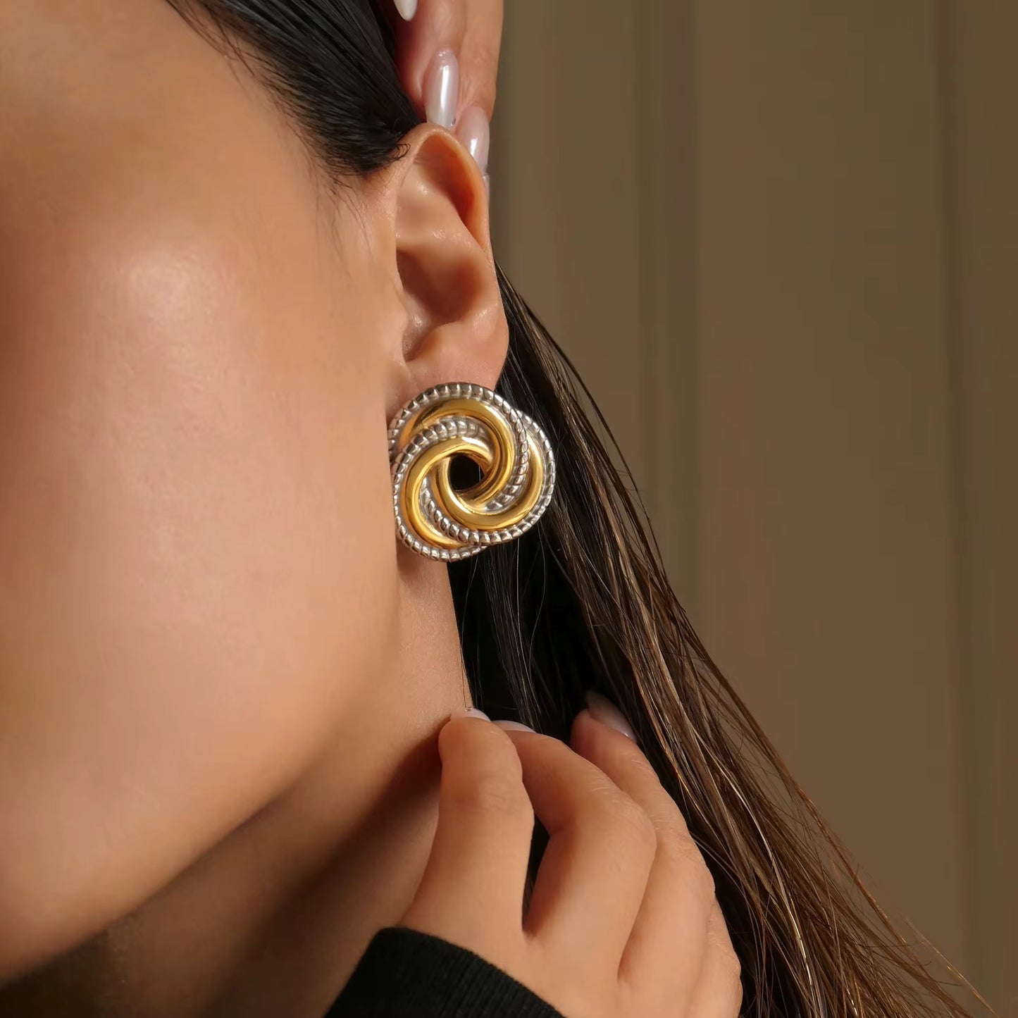 Dual Knot Luxe Earrings