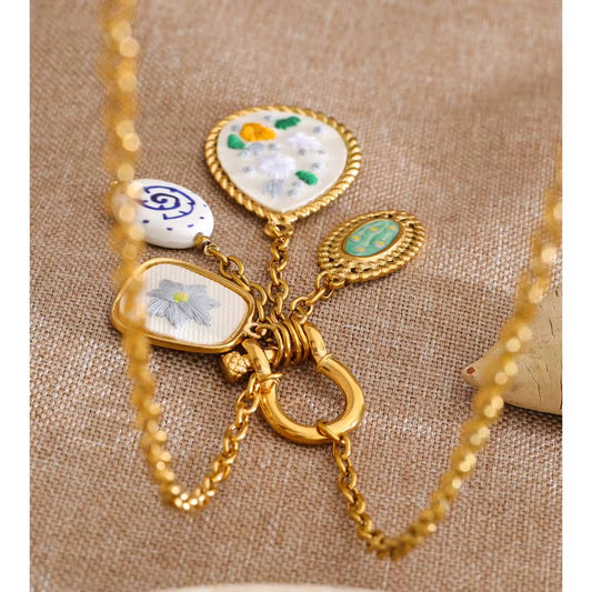 Vintage Charm Pendant Necklace