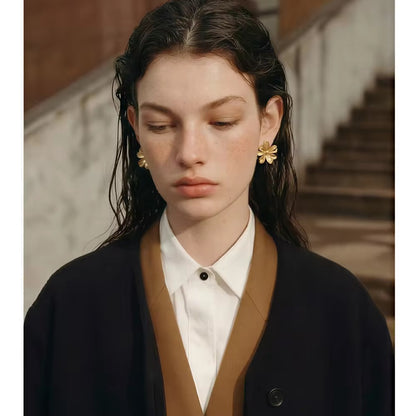 Golden Bloom Statement Earrings