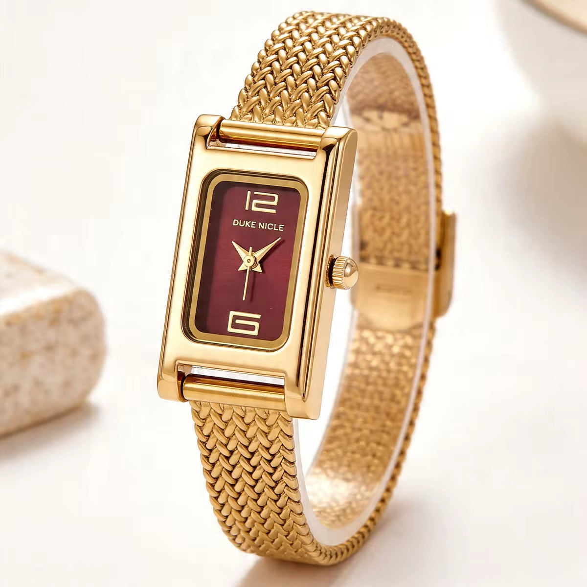 Luxe Weave Rectangle Watch