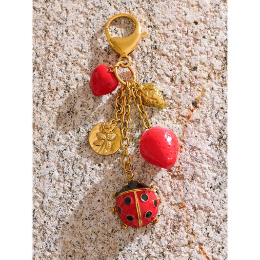 Strawberry Charm Keychain