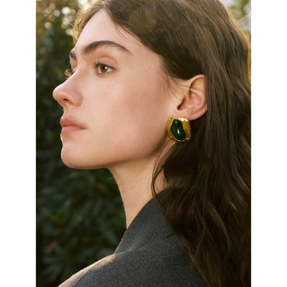 Emerald Muse Statement Earrings