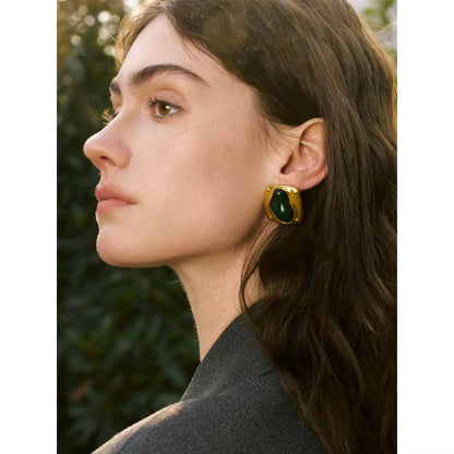 Emerald Muse Statement Earrings