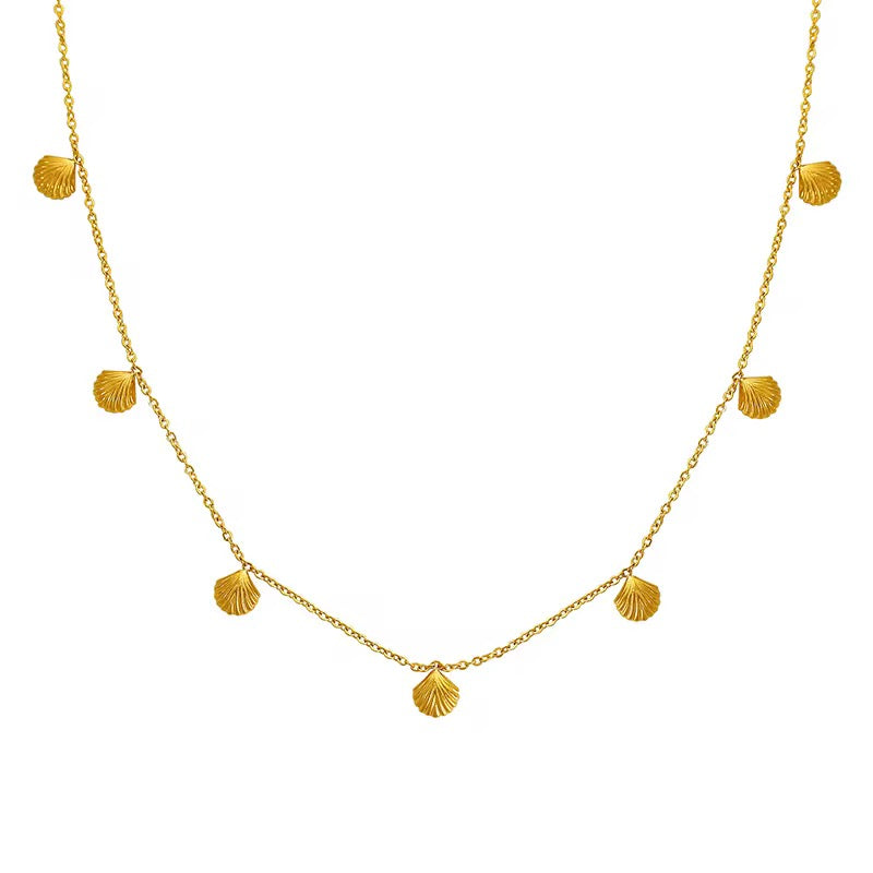 Gold Shell Charm Necklace