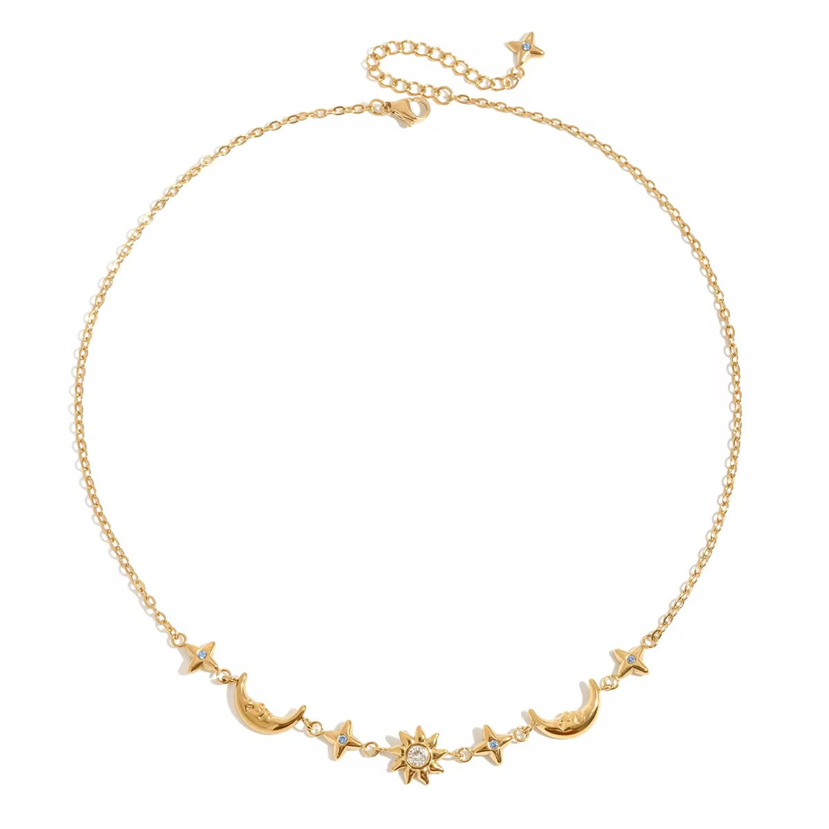 Luxury Sun & Moon Layered Necklace