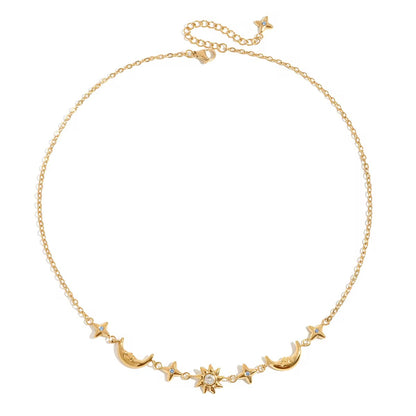 Luxury Sun & Moon Layered Necklace