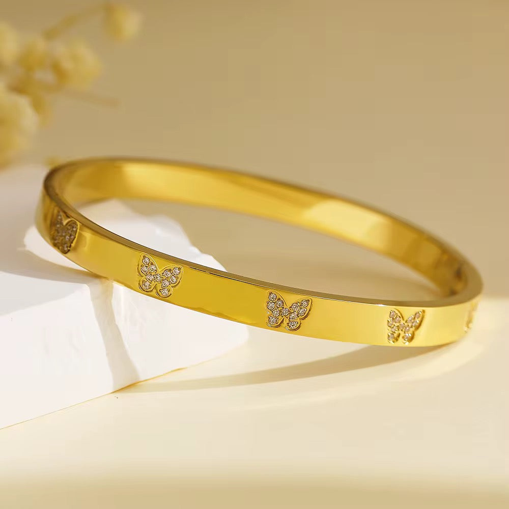 Butterfly Crystal Bangle