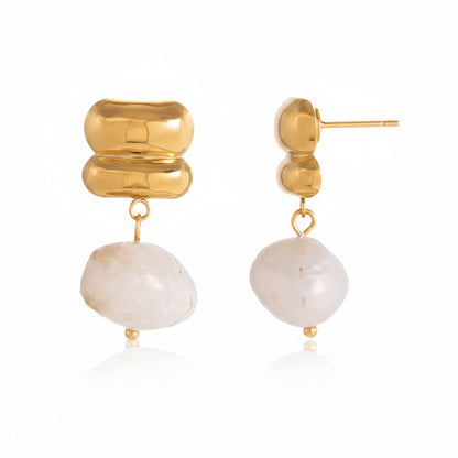 Marble Stone Drop Earrings