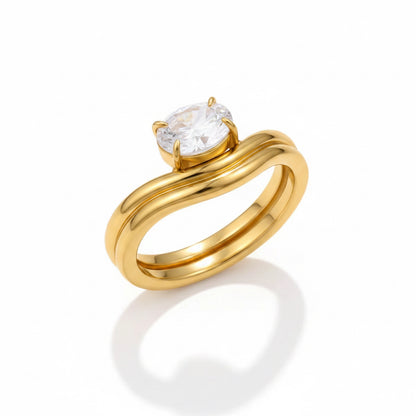Luna Solitaire Ring