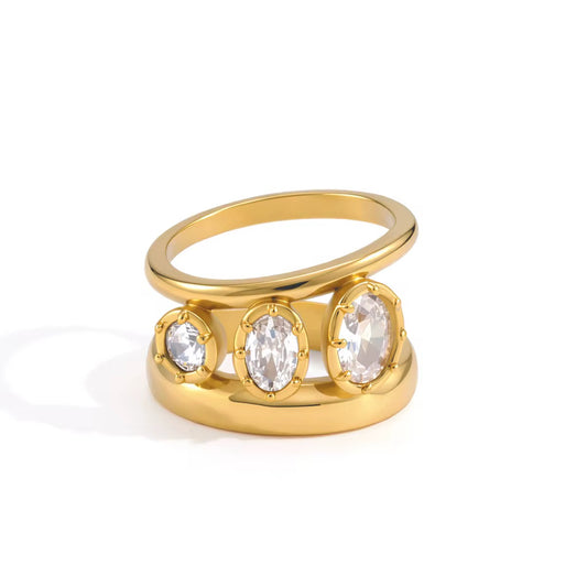 Trinity Glow Statement Ring