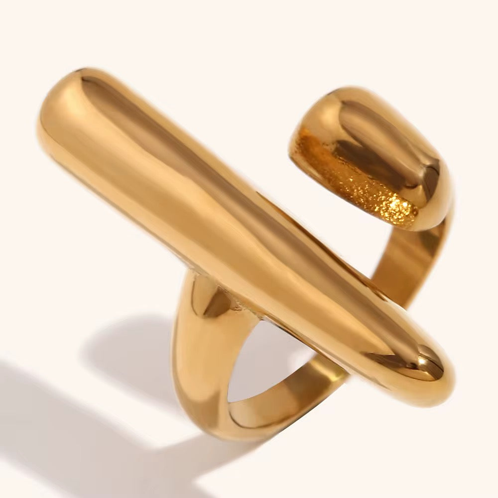 Sculpted Gold Statement Ring