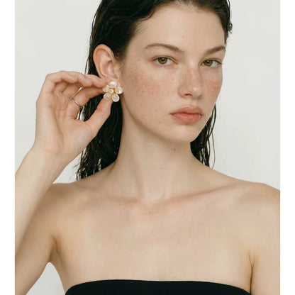Blossom Pearl Flower Earrings