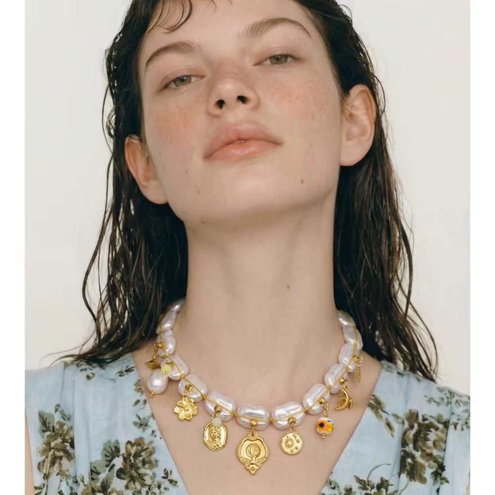 Pearl Charm Necklace
