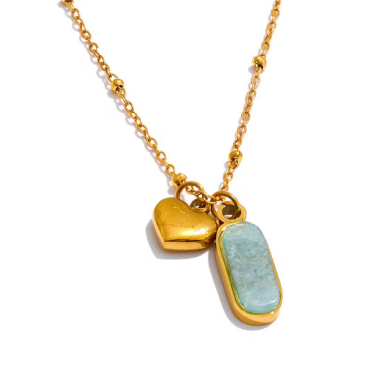 Aqua Luxe Gold Charm Necklace