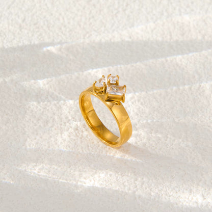 Luxe Crystal Cluster Ring