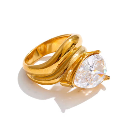 Serena Crystal Wave Ring
