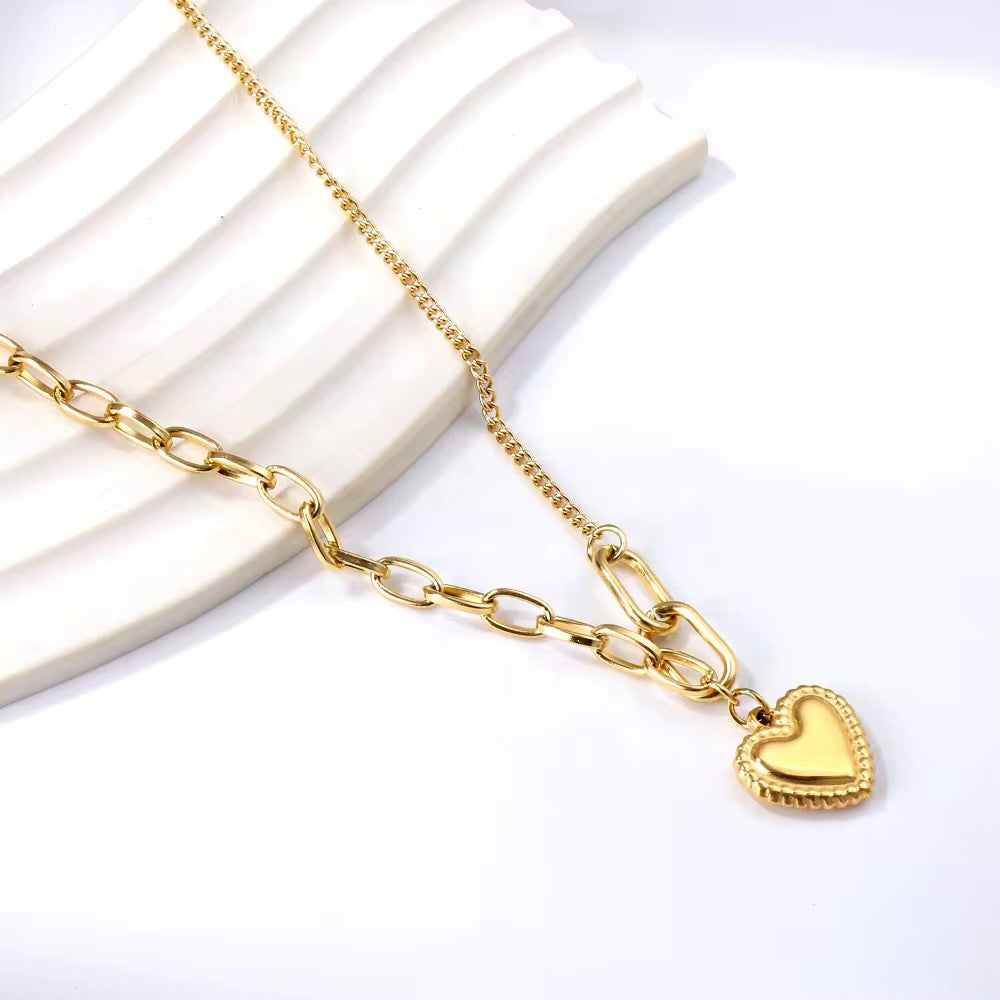 Love Heart Layered Necklace