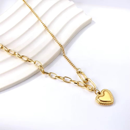 Love Heart Layered Necklace