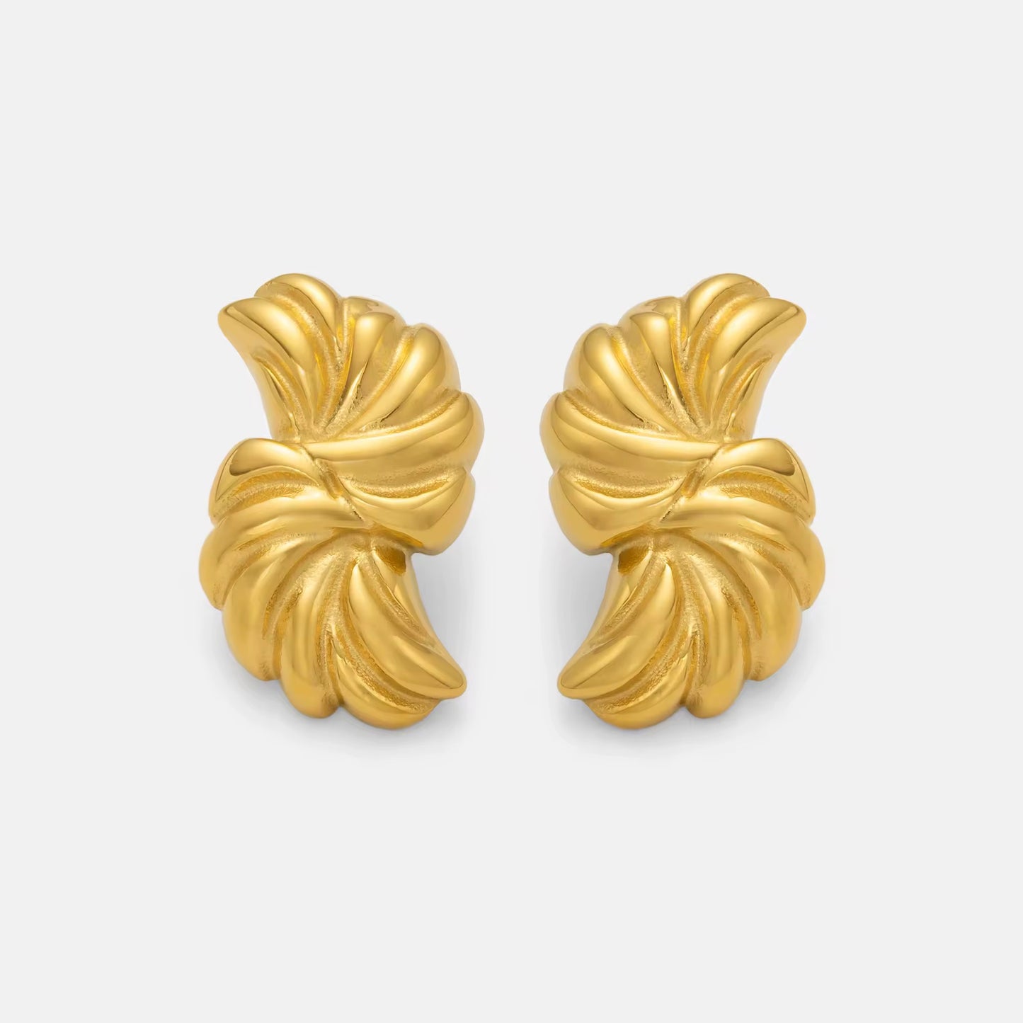 Golden Swirl Sculpt Earrings