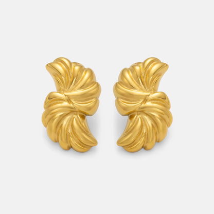Golden Swirl Sculpt Earrings