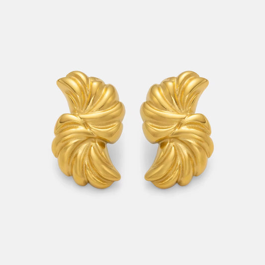 Golden Swirl Sculpt Earrings