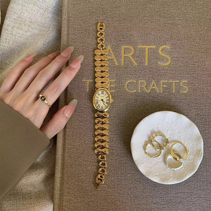 Vintage Roman Oval Watch