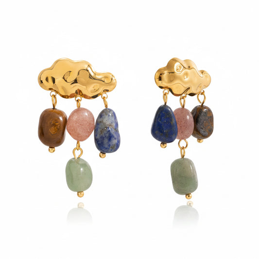 Aurora Stone Cloud Drop Earrings