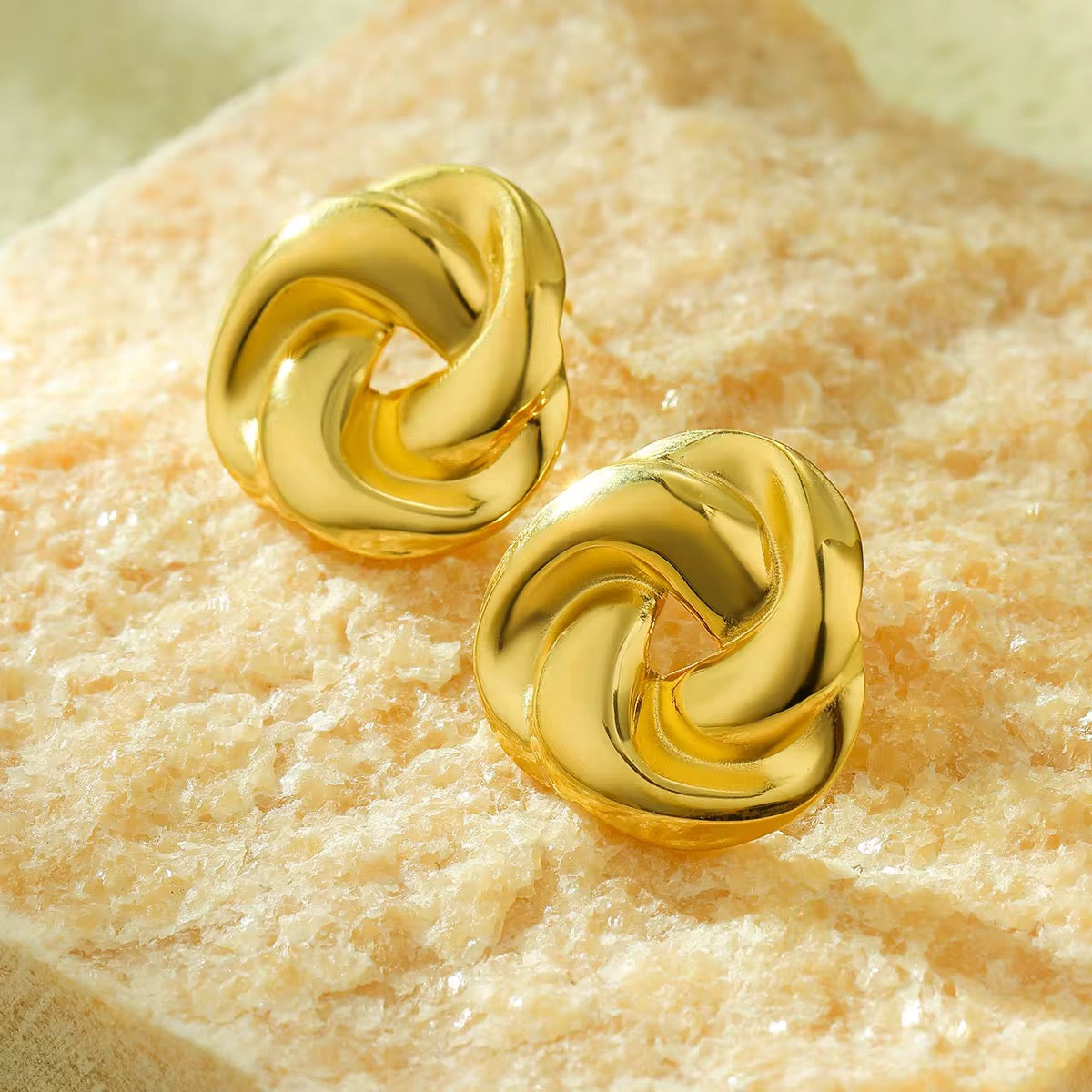 Intertwined Knot Stud Earrings