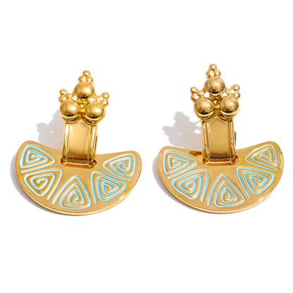 Santorini Fan Statement Earrings
