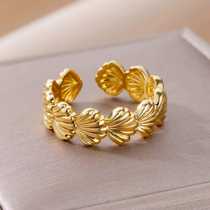 Adjustable Gold Statement Ring