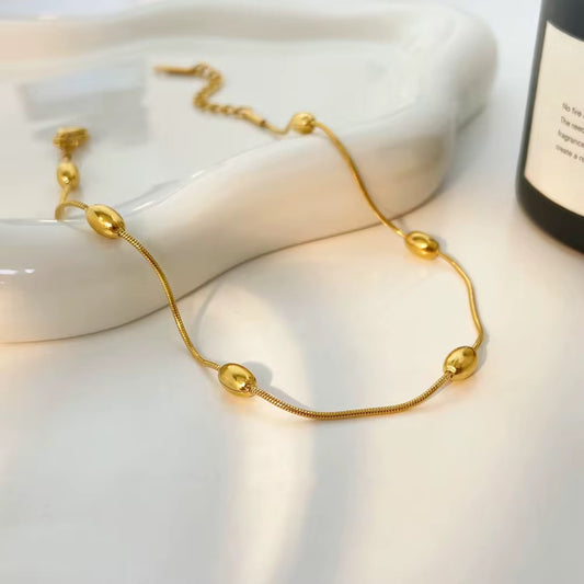 Beaded Snake Chain Bracelet