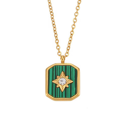 Luxe Emerald Star Pendant Necklace
