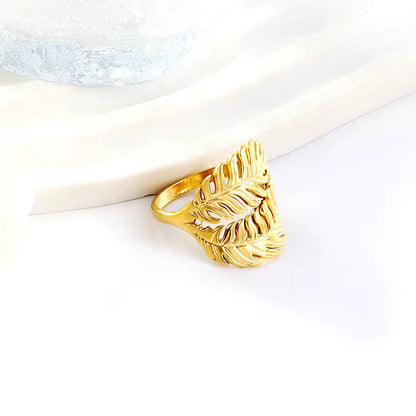Golden Leaf Statement Ring