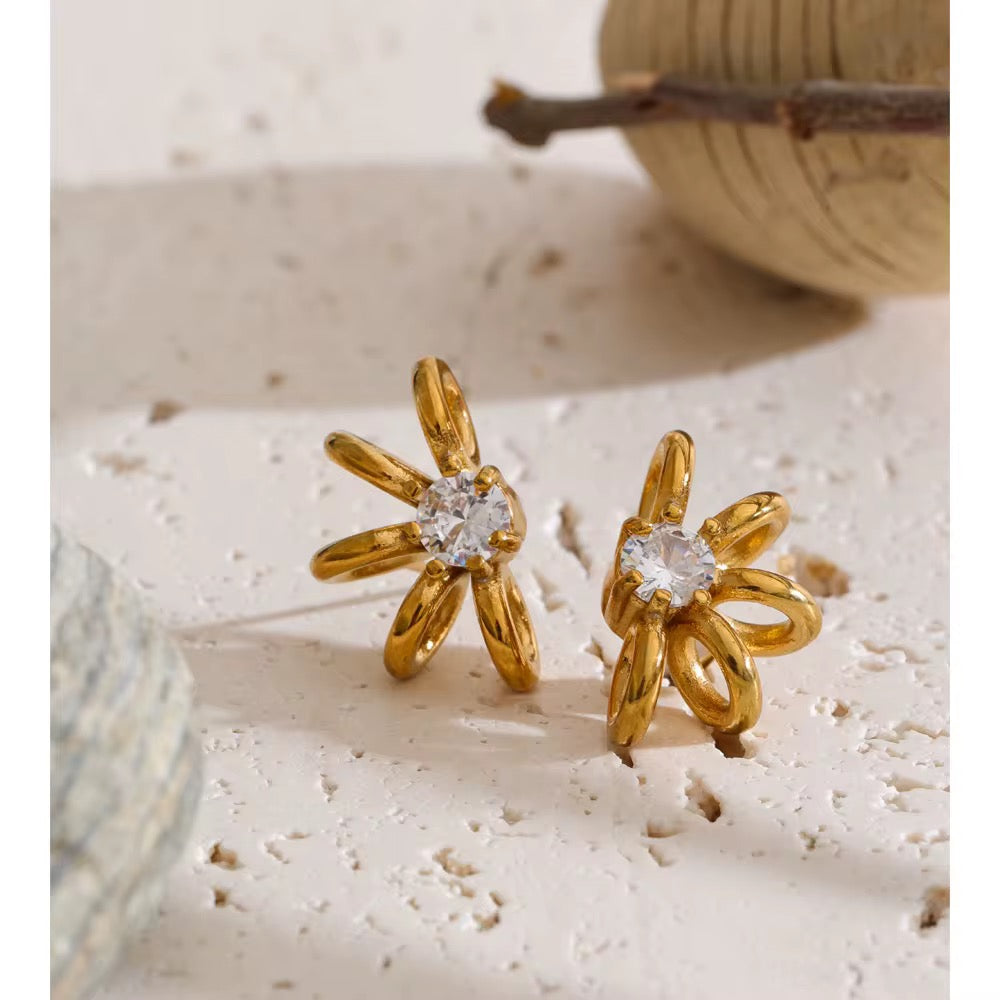 Celeste Crystal Flower Jewelry Set