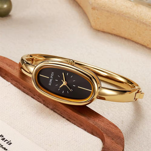 Midnight Oval Bangle Watch