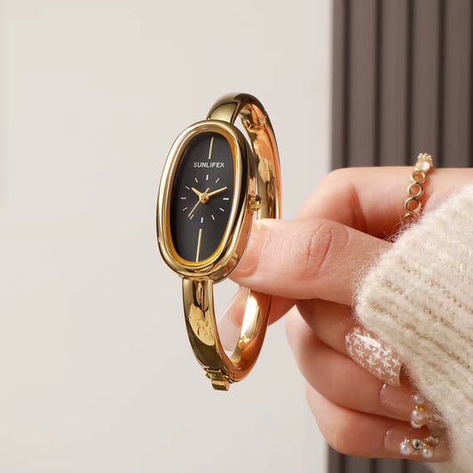 Midnight Oval Bangle Watch