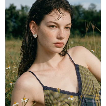 Aurora Bloom Crystal Stud Earrings